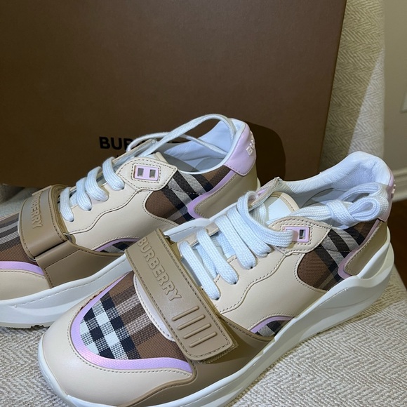 BURBERRY Lf Ramsey L Story 35 Sneakers - Multi Leather - Picture 9 of 16